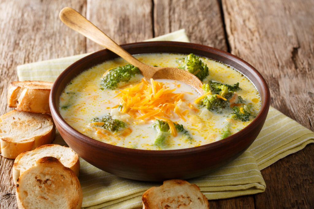 Borrocoli cheese soup